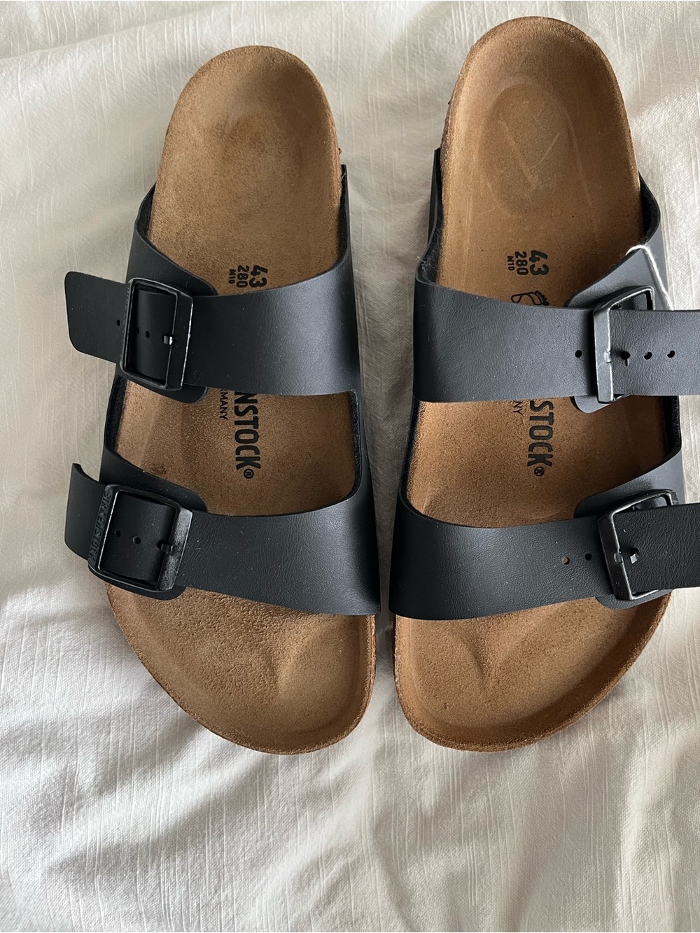 Birkenstock Men's Black Two-Strap Arizona Sandals